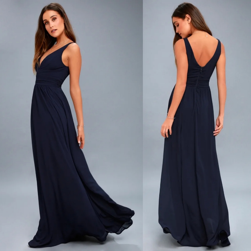 LuLu's Leading Role Maxi Gown Navy
